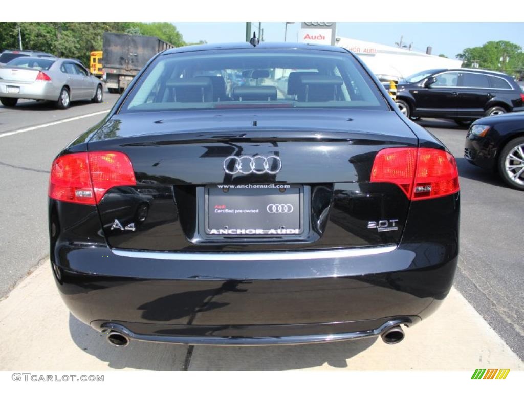 2008 A4 2.0T quattro S-Line Sedan - Brilliant Black / Black photo #4