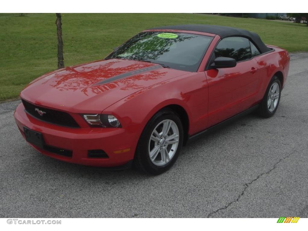 2010 Mustang V6 Convertible - Torch Red / Charcoal Black photo #32