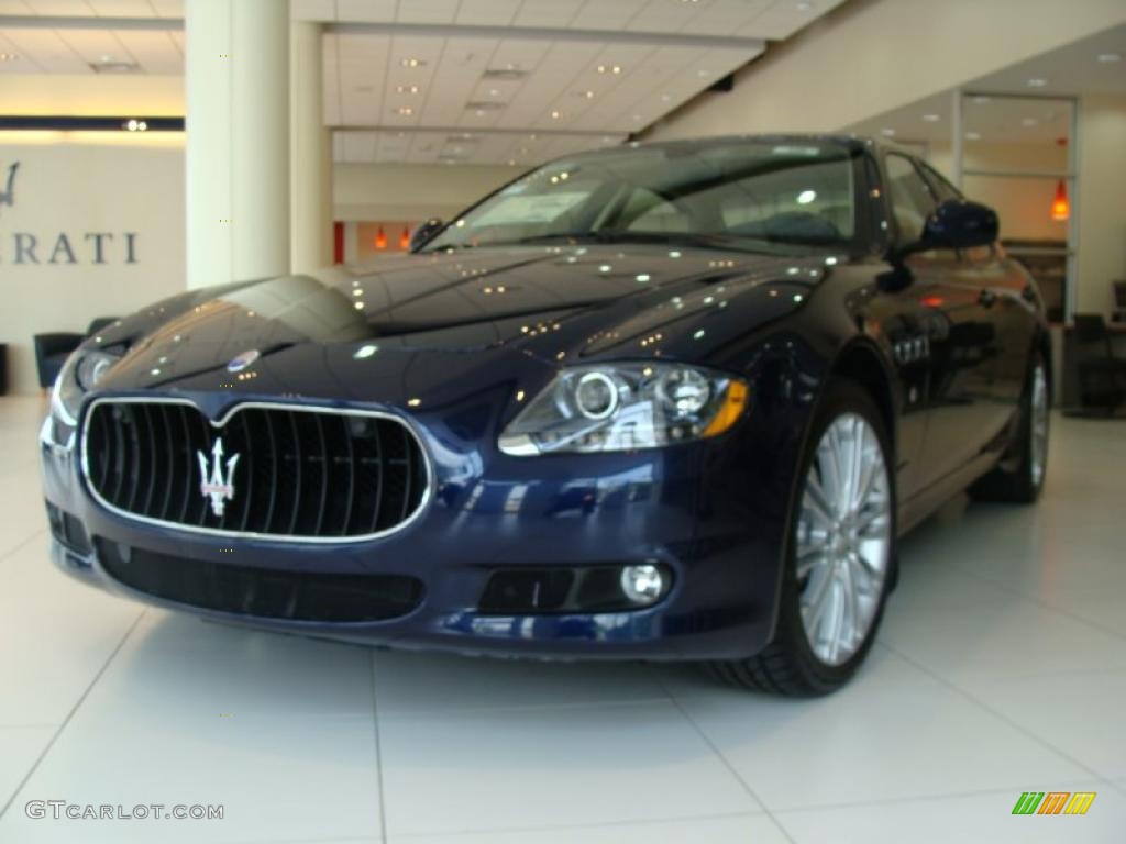 2011 Quattroporte S - Blu Oceano (Blue Metallic) / Pearl Beige photo #1