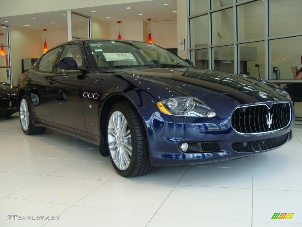 2011 Quattroporte S - Blu Oceano (Blue Metallic) / Pearl Beige photo #3