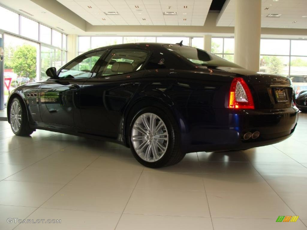 2011 Quattroporte S - Blu Oceano (Blue Metallic) / Pearl Beige photo #8