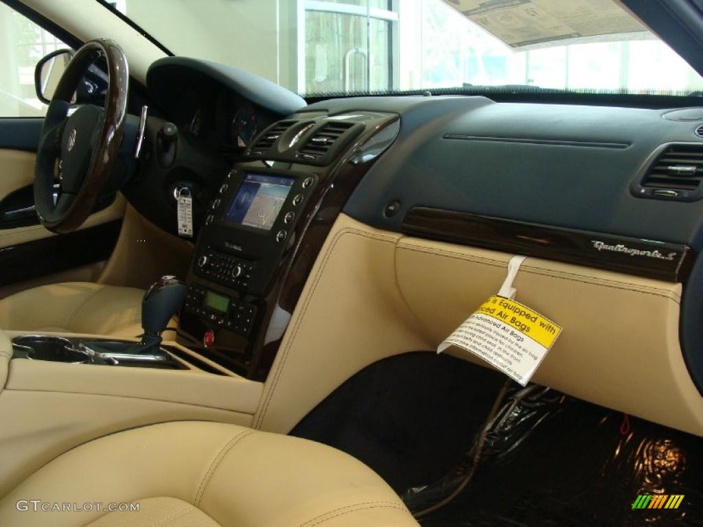 2011 Quattroporte S - Blu Oceano (Blue Metallic) / Pearl Beige photo #18