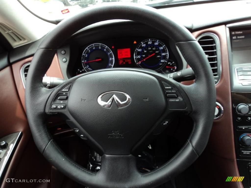 2008 Infiniti EX 35 Journey Chestnut Steering Wheel Photo #49863764