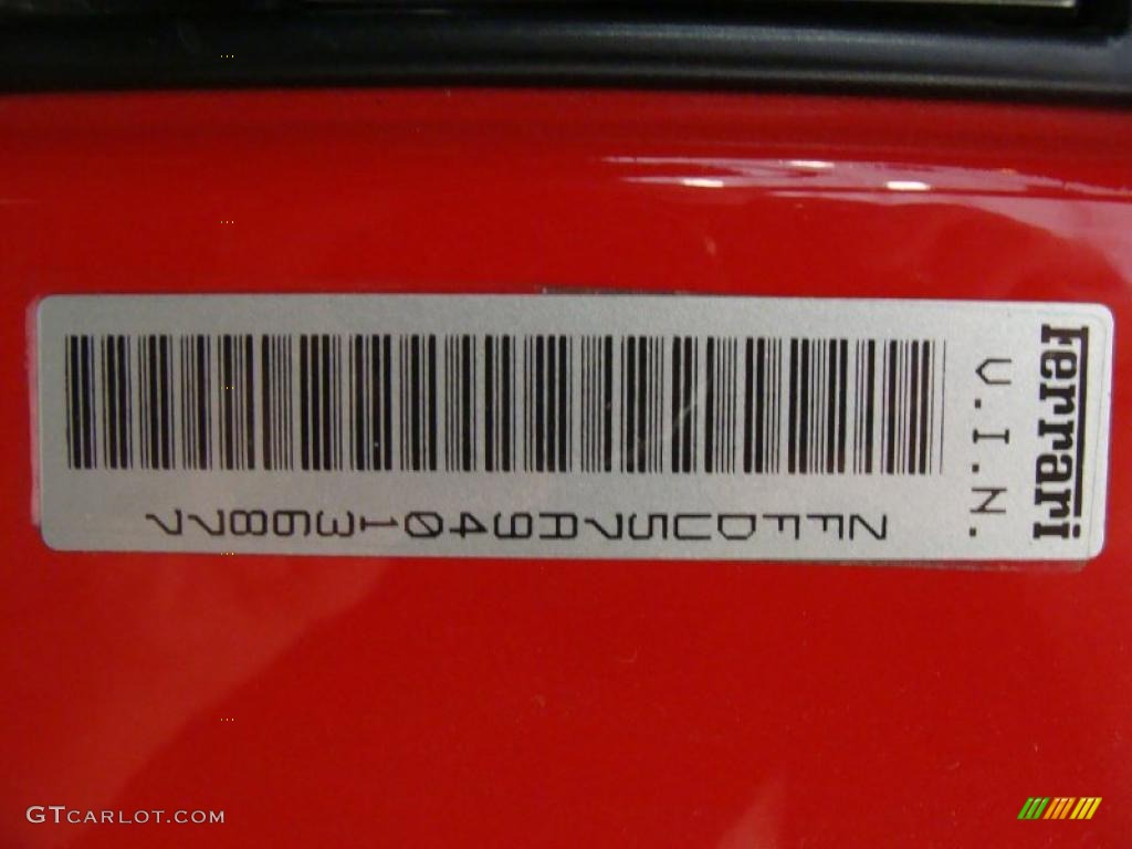 2004 Ferrari 360 Challenge Stradale F1 Info Tag Photo #49863929