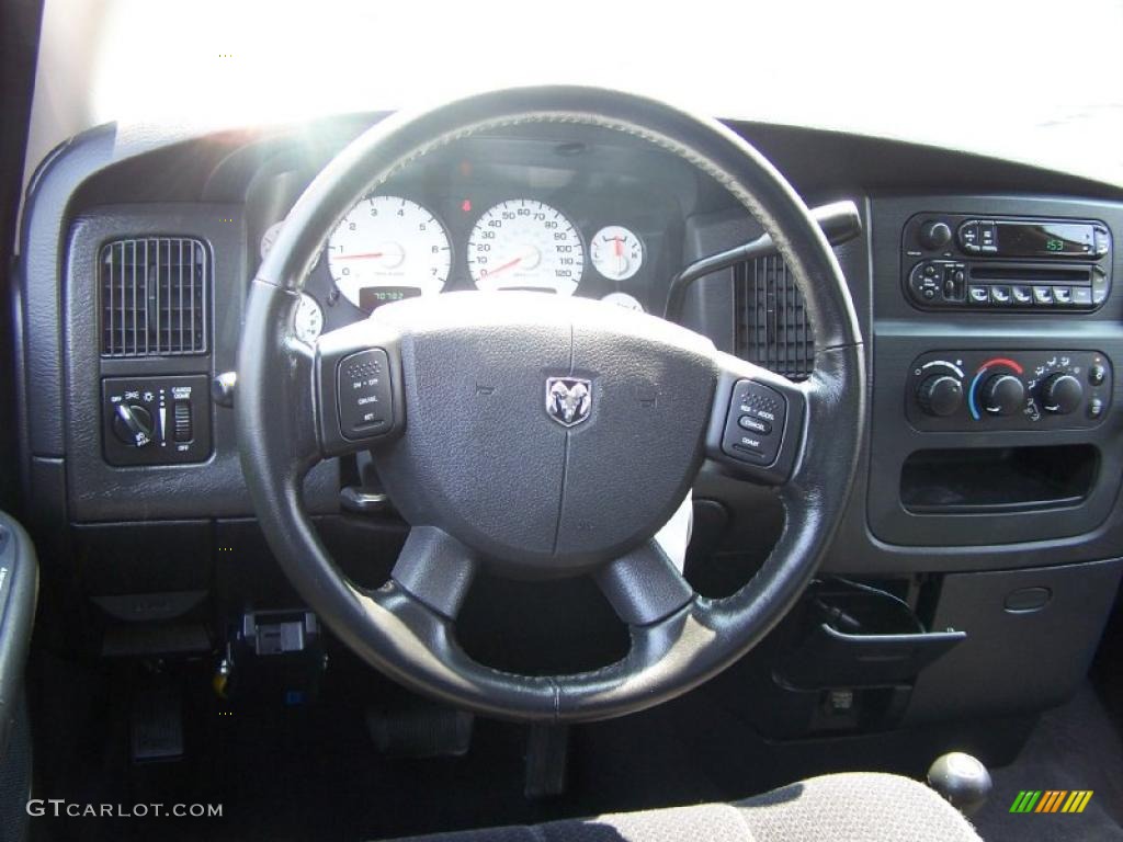 2004 Dodge Ram 2500 SLT Quad Cab 4x4 Dark Slate Gray Steering Wheel Photo #49864163
