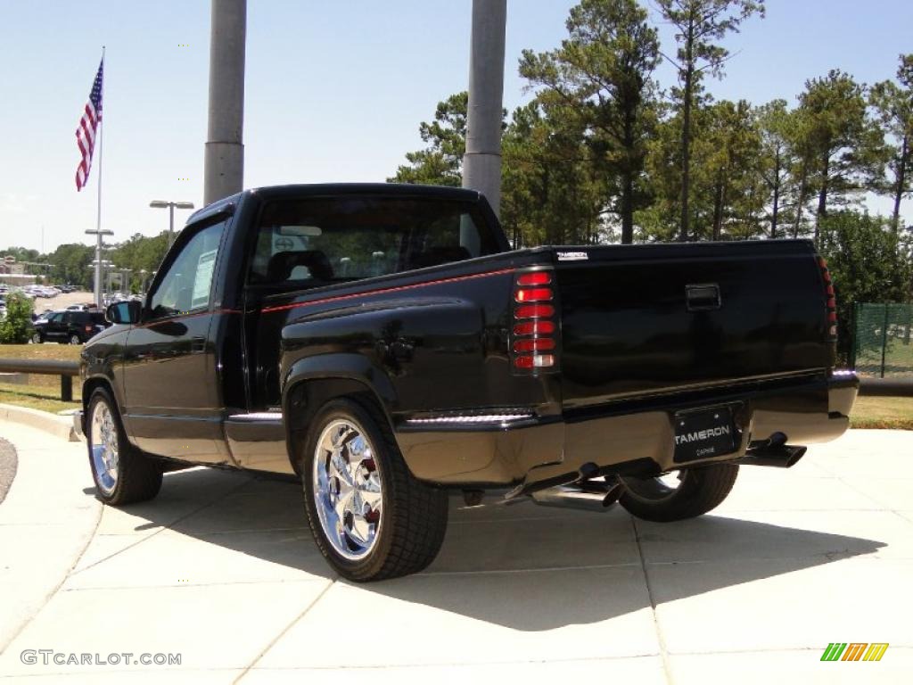 1993 Sierra 1500 SLE Regular Cab - Black / Red photo #6