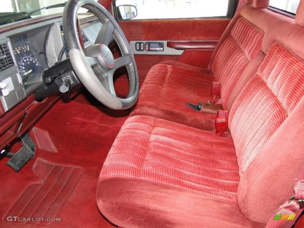 Red Interior 1993 GMC Sierra 1500 SLE Regular Cab Photo #49865177