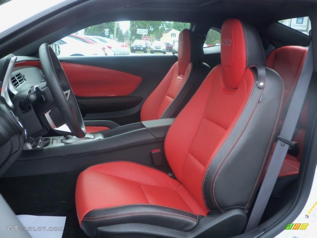 Black/Inferno Orange Interior 2010 Chevrolet Camaro SS/RS Coupe Photo #49865225