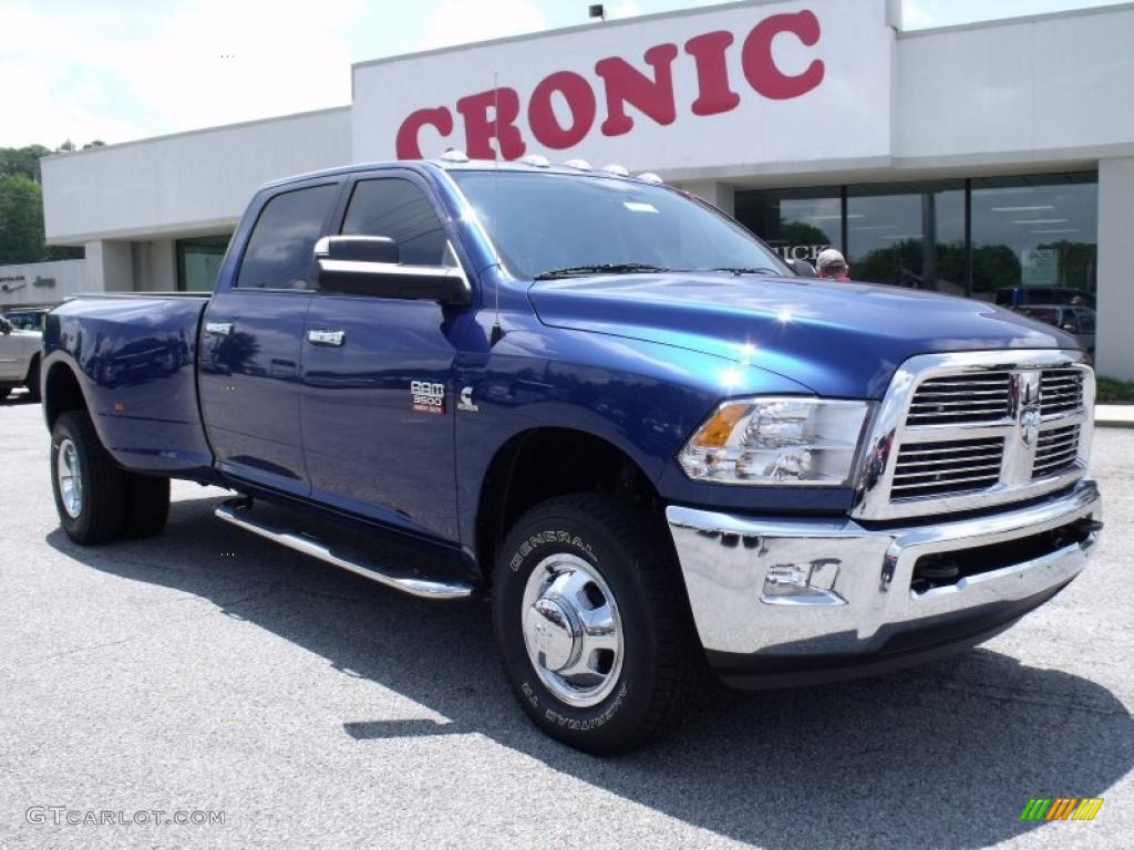 2011 Ram 3500 HD Big Horn Crew Cab 4x4 Dually - Deep Water Blue Pearl / Dark Slate Gray/Medium Graystone photo #1