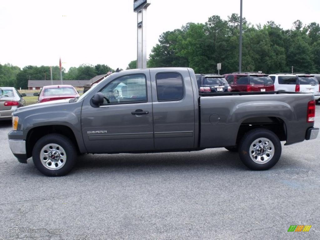Gray Green Metallic 2011 GMC Sierra 1500 SL Extended Cab Exterior Photo #49867301
