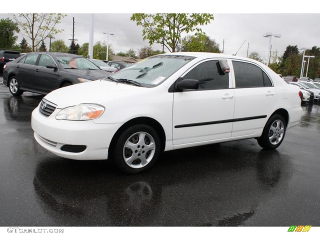2008 Corolla CE - Super White / Beige photo #4