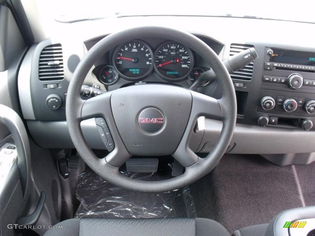 2011 GMC Sierra 1500 SL Extended Cab Dark Titanium Steering Wheel Photo #49867469