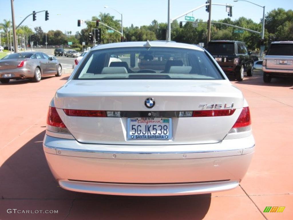 2004 7 Series 745Li Sedan - Titanium Silver Metallic / Basalt Grey/Flannel Grey photo #4