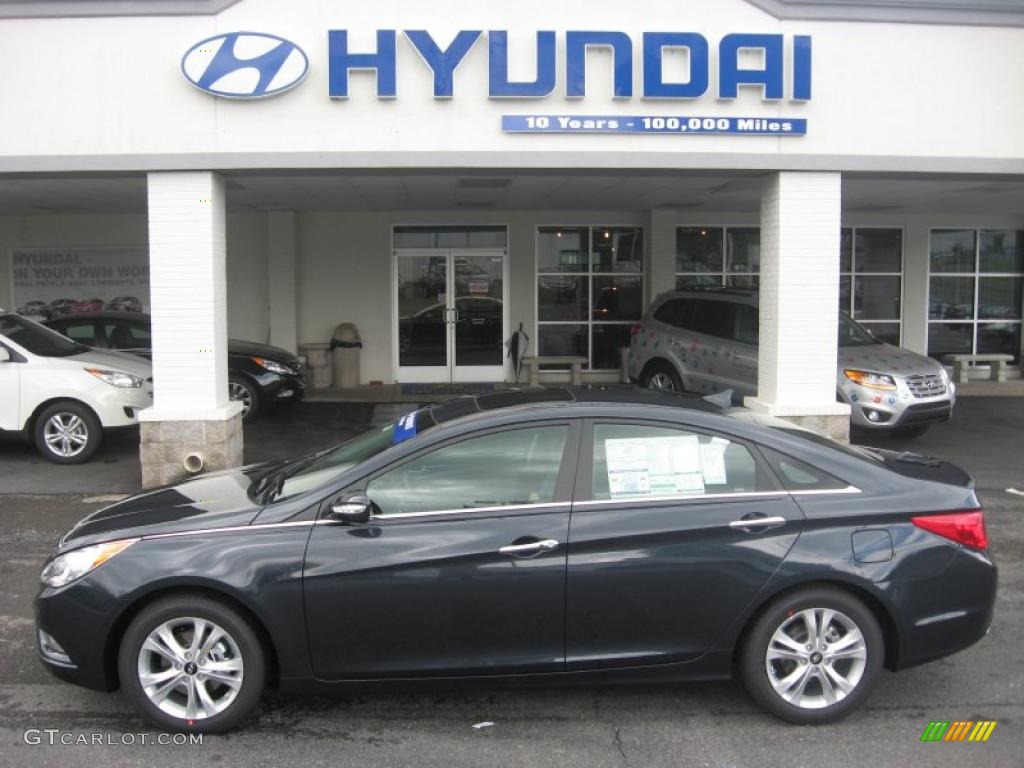 2011 Sonata Limited 2.0T - Pacific Blue Pearl / Gray photo #1