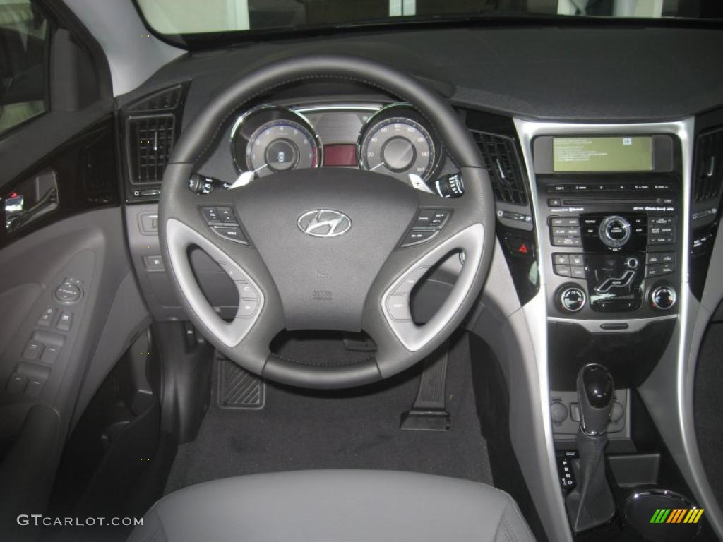 2011 Hyundai Sonata Limited 2.0T Gray Dashboard Photo #49869986