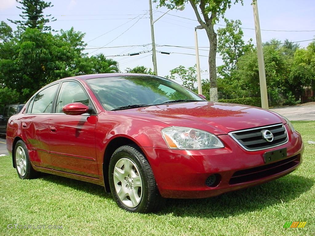 2004 Altima 2.5 S - Sonoma Sunset Pearl Red / Blond photo #9