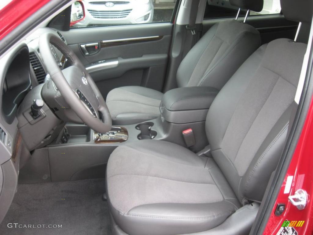 Cocoa Black Interior 2011 Hyundai Santa Fe SE Photo #49871978