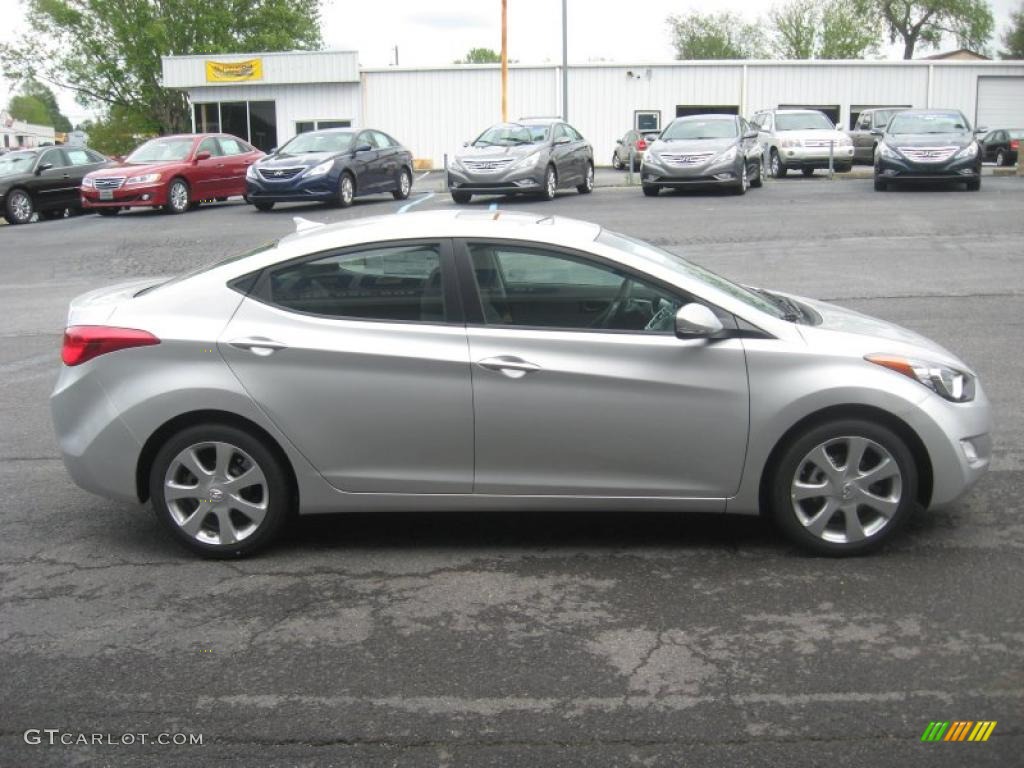 2011 Elantra Limited - Shimmering Silver Metallic / Gray photo #5