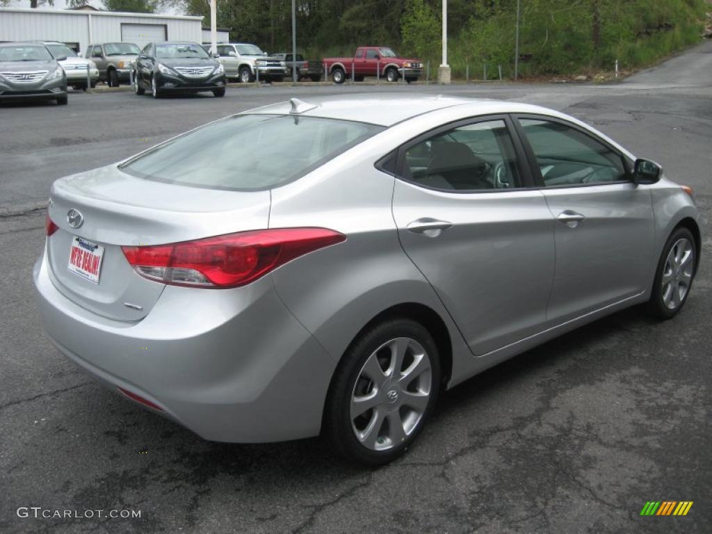 2011 Elantra Limited - Shimmering Silver Metallic / Gray photo #6