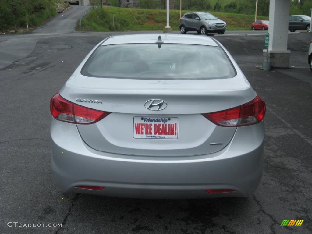 2011 Elantra Limited - Shimmering Silver Metallic / Gray photo #7