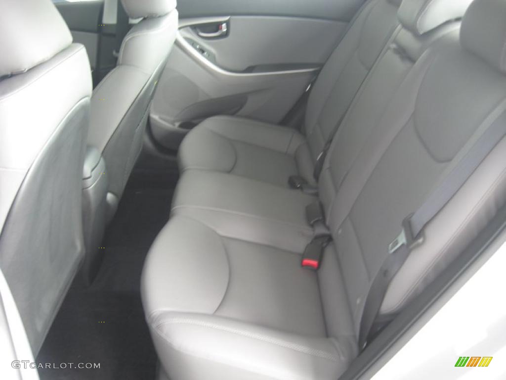 2011 Elantra Limited - Shimmering Silver Metallic / Gray photo #16