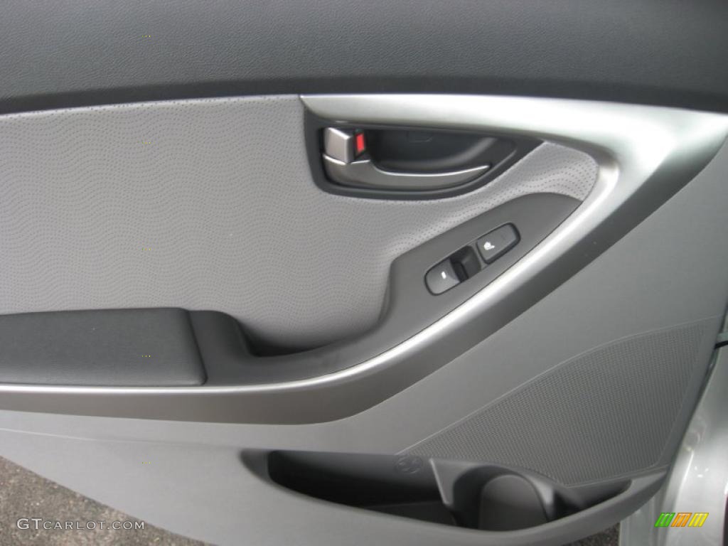 2011 Elantra Limited - Shimmering Silver Metallic / Gray photo #18