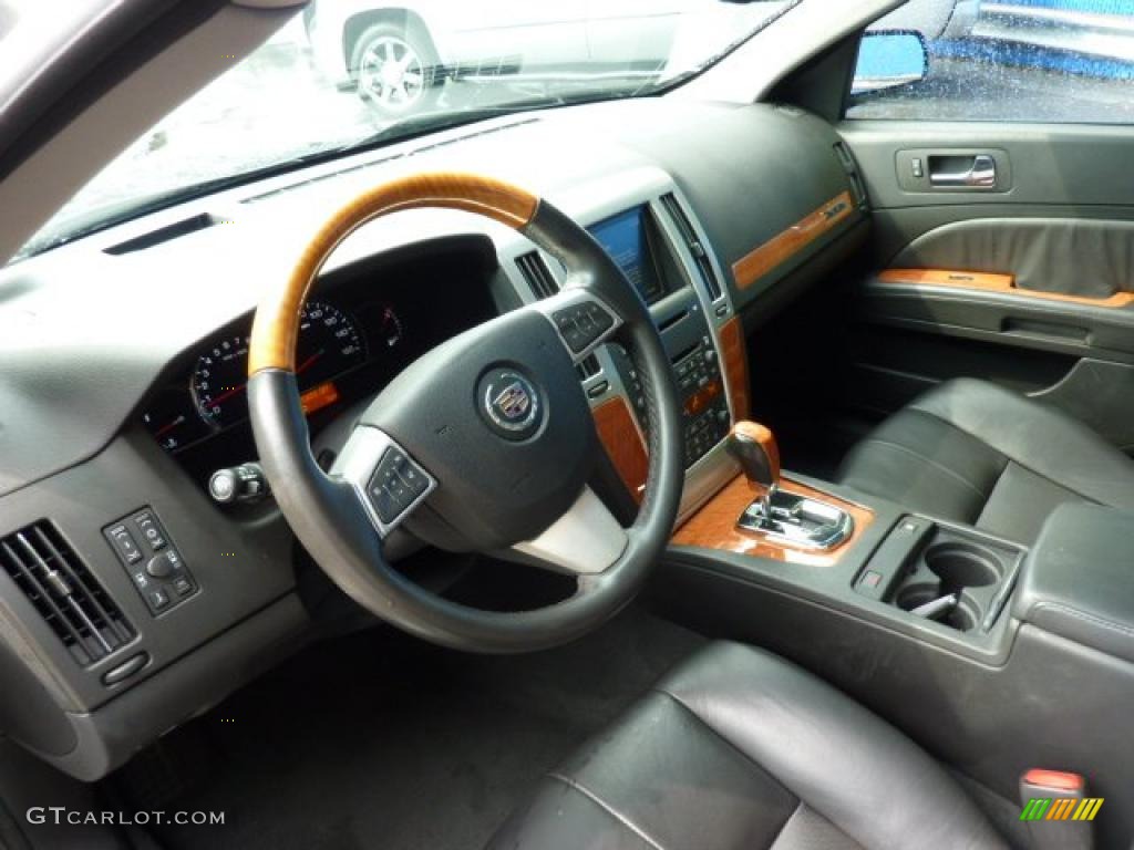 Ebony Interior 2008 Cadillac STS 4 V8 AWD Photo #49873445