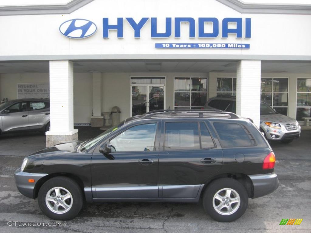 2004 Santa Fe  - Black Obsidian / Beige photo #1