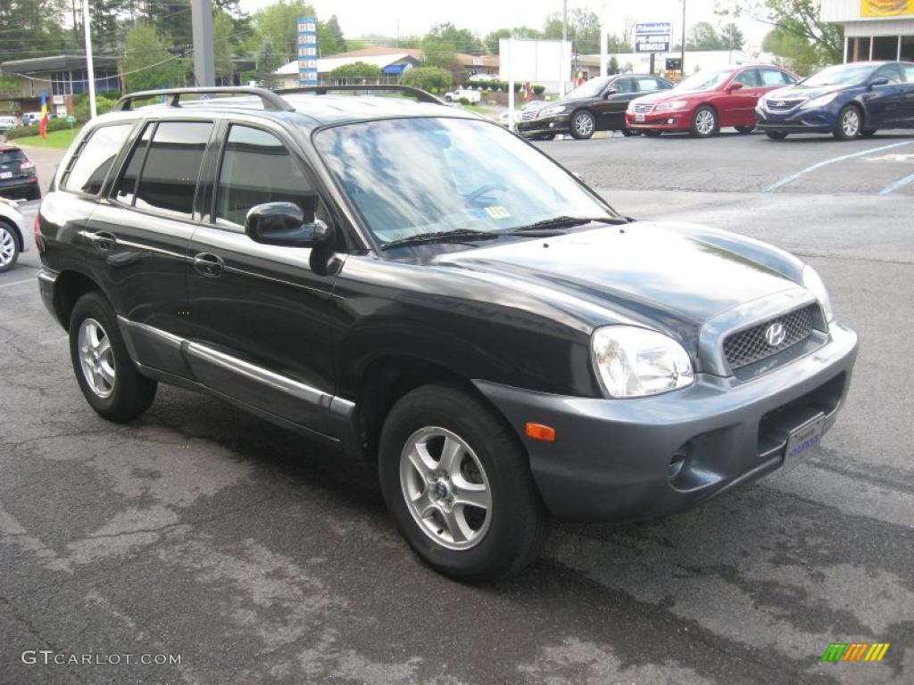 Black Obsidian 2004 Hyundai Santa Fe Standard Santa Fe Model Exterior Photo #49873526