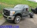 2011 Forest Green Metallic Ford F350 Super Duty XL Regular Cab 4x4 Chassis  photo #1