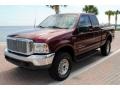 1999 Dark Toreador Red Metallic Ford F350 Super Duty XLT SuperCab 4x4  photo #1