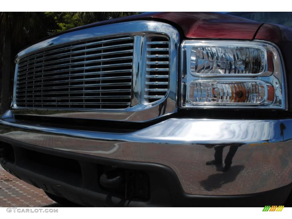 1999 F350 Super Duty XLT SuperCab 4x4 - Dark Toreador Red Metallic / Medium Graphite photo #18