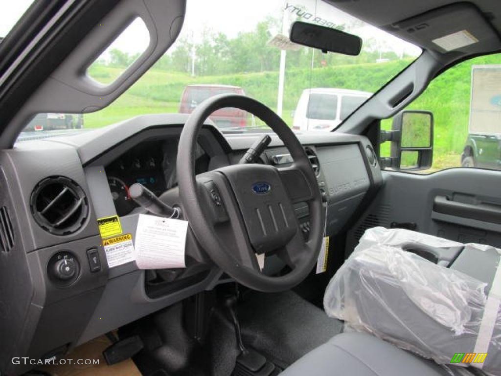 2011 F350 Super Duty XL Regular Cab 4x4 Chassis Dump Truck - Dark Blue Pearl / Steel photo #16