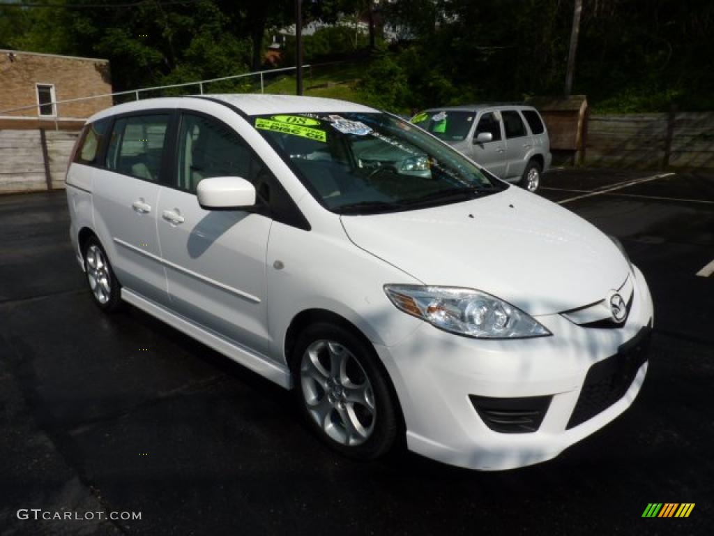 2008 MAZDA5 Sport - Crystal White / Sand photo #10