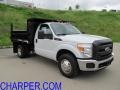 2011 Oxford White Ford F350 Super Duty XL Regular Cab Chassis Dump Truck  photo #1