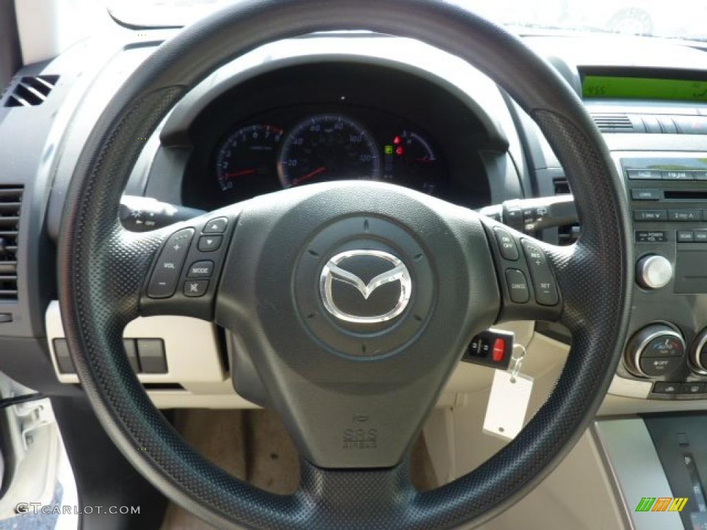 2008 MAZDA5 Sport - Crystal White / Sand photo #17