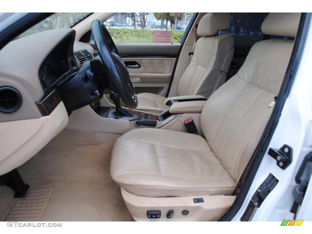Sand Interior 2002 BMW 5 Series 540i Sedan Photo #49877342