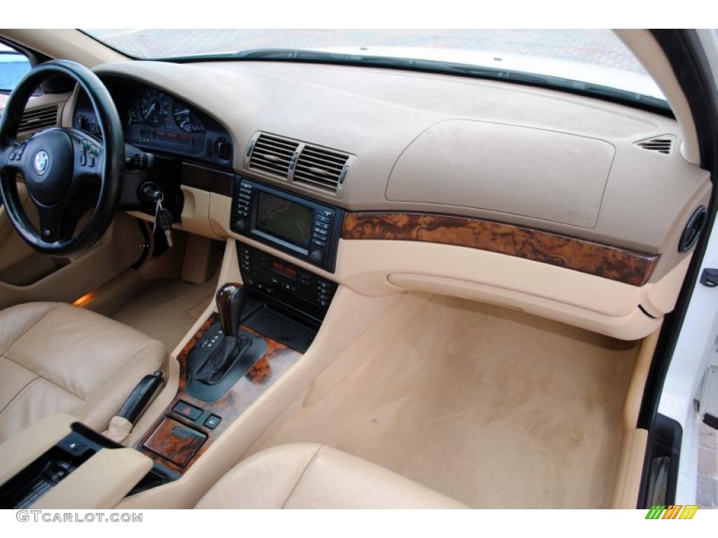 2002 BMW 5 Series 540i Sedan Sand Dashboard Photo #49877408