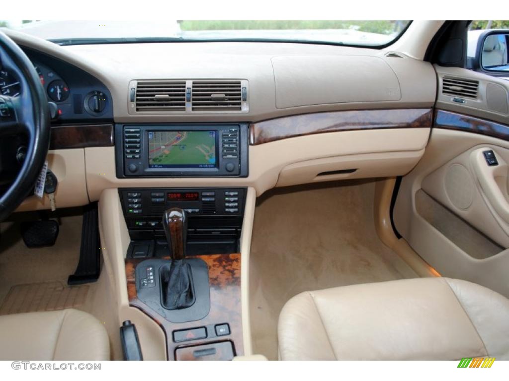 2002 BMW 5 Series 540i Sedan Sand Dashboard Photo #49877639