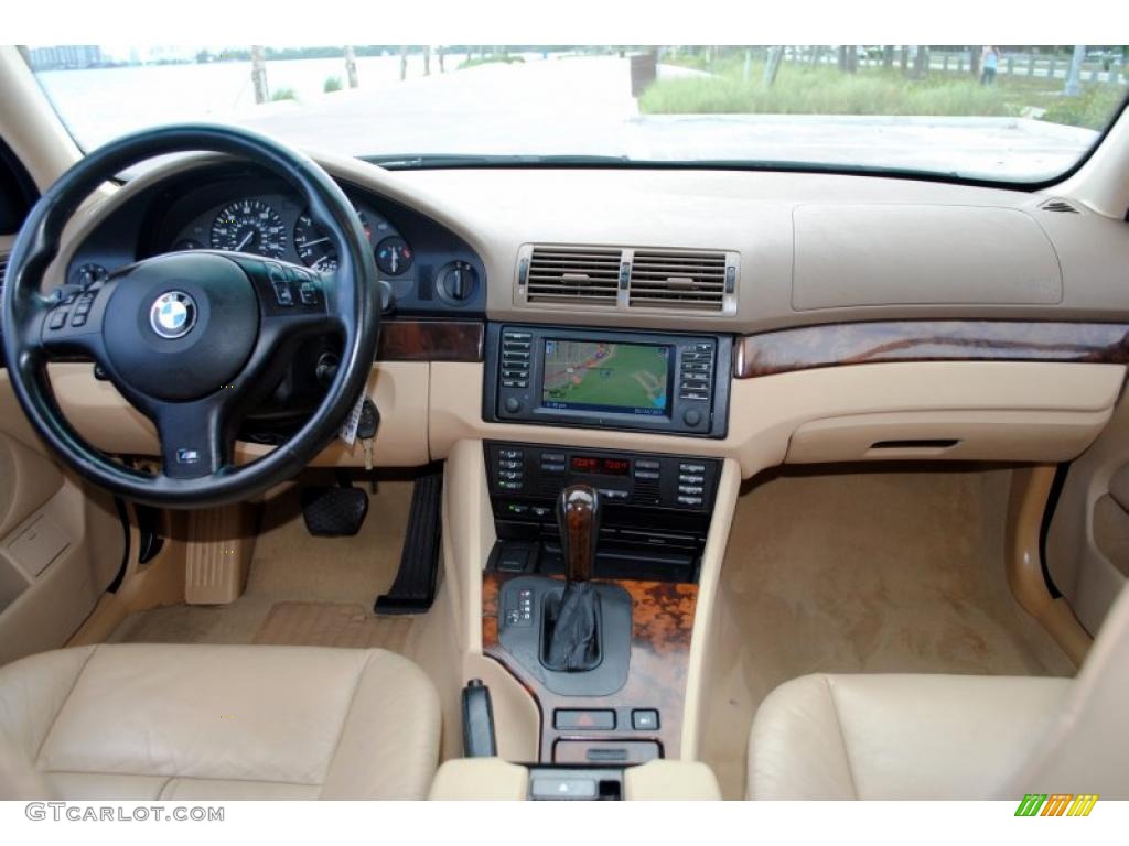 2002 BMW 5 Series 540i Sedan Sand Dashboard Photo #49877651