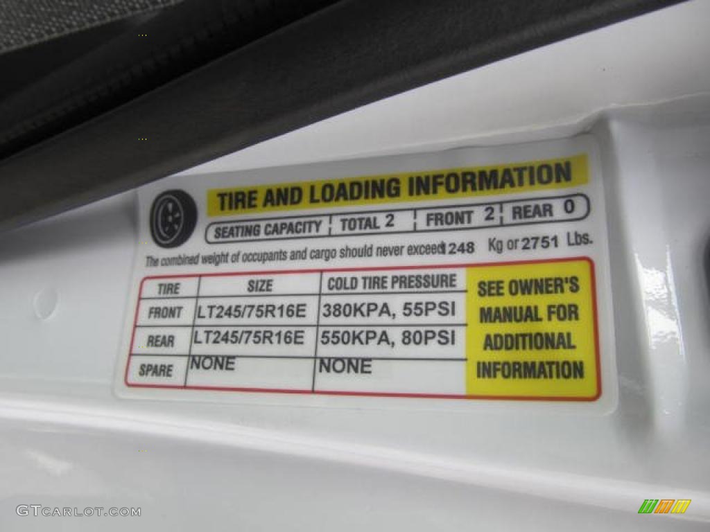 2011 Ford E Series Cutaway E350 Commercial Utility Truck Info Tag Photo #49877897