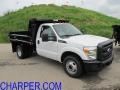 2011 Oxford White Ford F350 Super Duty XL Regular Cab Chassis Dump Truck  photo #1