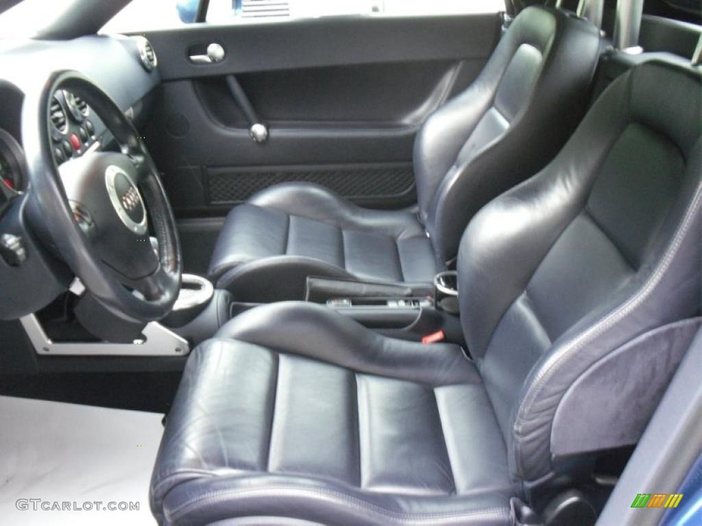 Ebony Interior 2004 Audi TT 1.8T quattro Roadster Photo #49878323
