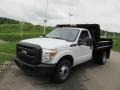 Oxford White 2011 Ford F350 Super Duty XL Regular Cab Chassis Dump Truck Exterior