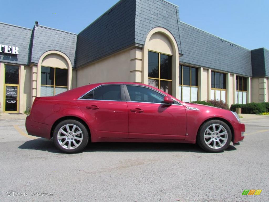 Crystal Red 2008 Cadillac CTS Sedan Exterior Photo #49879541