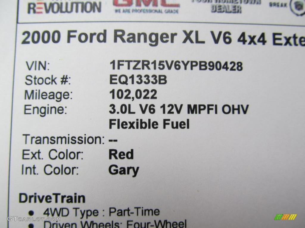2000 Ranger XLT SuperCab 4x4 - Bright Red / Medium Graphite photo #14