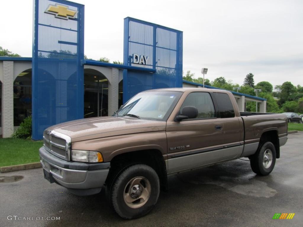 2000 Ram 1500 SLT Extended Cab 4x4 - Sierra Bronze Pearlcoat / Camel/Tan photo #1