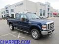 2008 Dark Blue Pearl Metallic Ford F250 Super Duty XLT SuperCab 4x4  photo #1