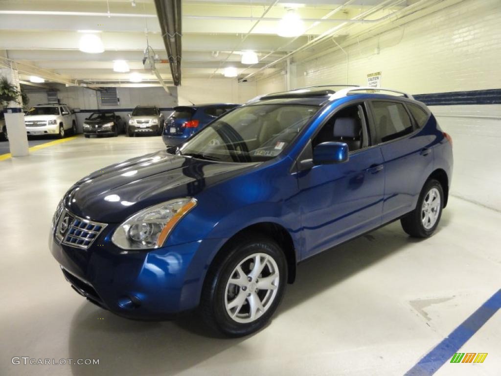 2009 Rogue SL AWD - Indigo Blue / Gray photo #1