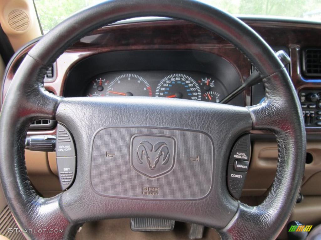 2000 Dodge Ram 1500 SLT Extended Cab 4x4 Camel/Tan Steering Wheel Photo #49880126